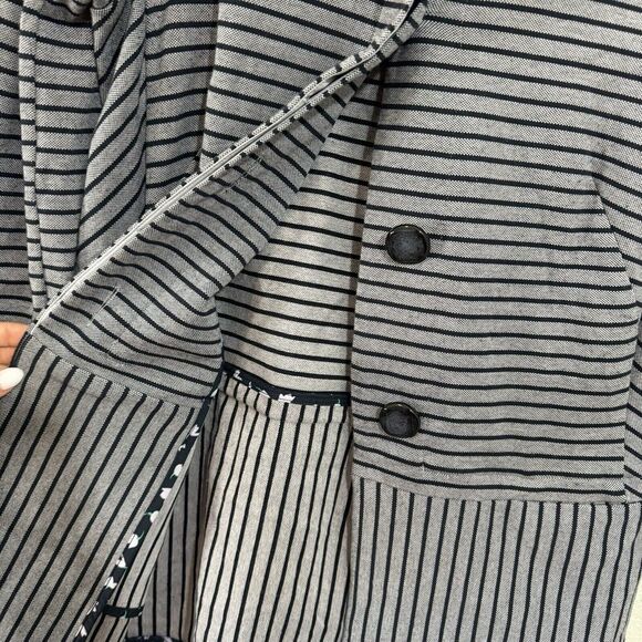 Cabi Car Coat‎ Women's Small 5474 Coastal Longline Jacket Blazer Dappled Striped - Picture 4 of 4
